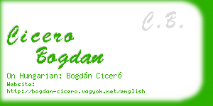 cicero bogdan business card